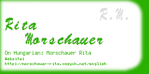 rita morschauer business card
